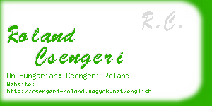 roland csengeri business card